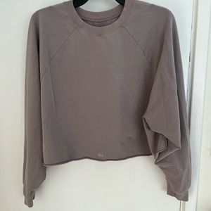 Alo Yoga cropped sweatshirt - Large, soft purple